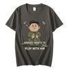 Sad Leader and Missiles Funny Meme T Shirt High Street Fashion Trend Short Sleeve Tshirts Men Women Casual Loose Cotton Tshirt