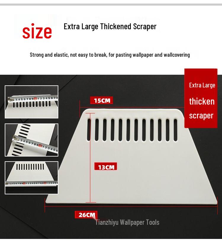 Skrobak do tapet: Pogrubione, Wytrzymałe, Plastikowe Ścienne Płótno Powiększone Narzędzie