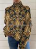 2026 Abstract Print Christmas Cloak Coat
