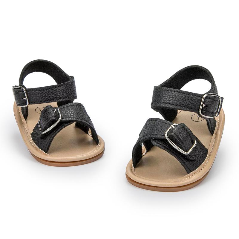 Newborn Baby Sandals Shoes Infant Girl Boy Summer Rubber Learther Anti-slip Flat Soft Toddler First Walkers Shoes