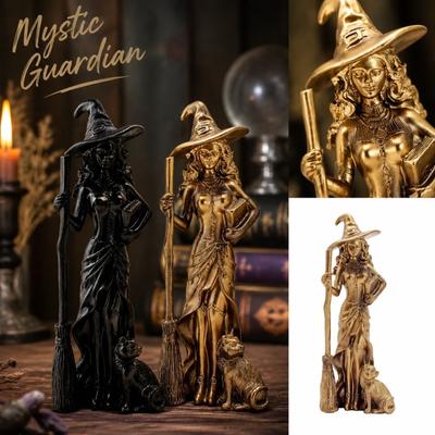 Halloweenová vintage figurka čarodějnice, Dekorativní stolní ozdoba pro domácí dekoraci