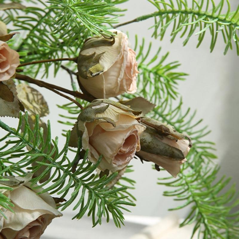 Vintage Styles Rose BouquetRose Flower Props Beautifully Crafted Fakes Flower Ornament Realistic Flower for Indoor Decor