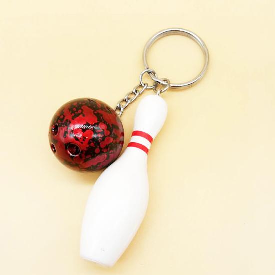 Car Key Chain Bowling Mini Ball Shape Smooth Surface Key Ring Easy Installation Sports Keyring Pendant Man Women Gift