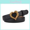 Leather Strap Waist With Alloy Heart Buckle For Women Trend Casual Wear Gift