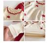 2025 Winter Baby Girls' 3D Mushroom Knit Dress – Chinese New Year & 1st Birthday Outfit