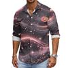 Men's Halloween Loose Fit Long Sleeve Shirt Button Down Collar Casual Retro Style Breathable Shirt for Autumn Spring Outdoor Daily Wear