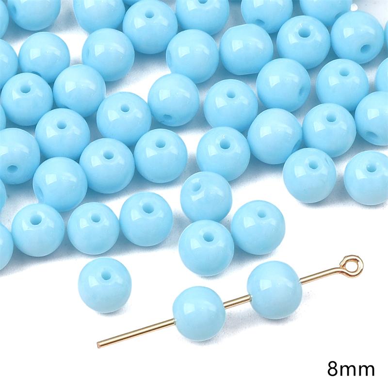20pcs Blue Color Crystal Glass Loose Space Beads for Bracelet Necklace DIY Jewelry Craft Making Beads