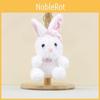 Bow Wearing Rabbit Plush Pendant Cartoon Toy Doll Bag Keychain Pp Cotton Filling
