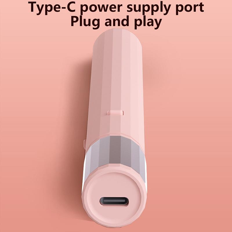 Mini Eisen Lockenstab Haarstyling Werkzeug Tragbarer Wiederaufladbarer Glätteisen Lockenstab Klemmen Typ-C USB Aufladung 180 Temperatur