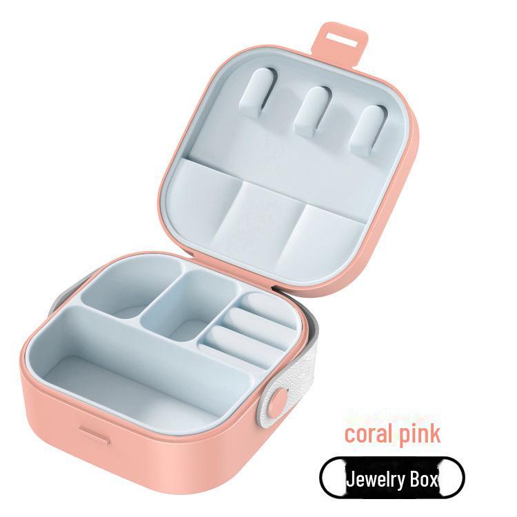 

Портативная мини-шкатулка для хранения ювелирных изделий: Многофункциональное ожерелье, серьги, кольцо, держатель для браслета - идеальный подарок для детей