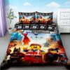 Capa de Edredom Infantil Roblox Conjunto de Roupa de Cama Desenho Animado Capa de Colcha Macia Amiga da Pele Para Quarto Decoração de Casa Twin Single