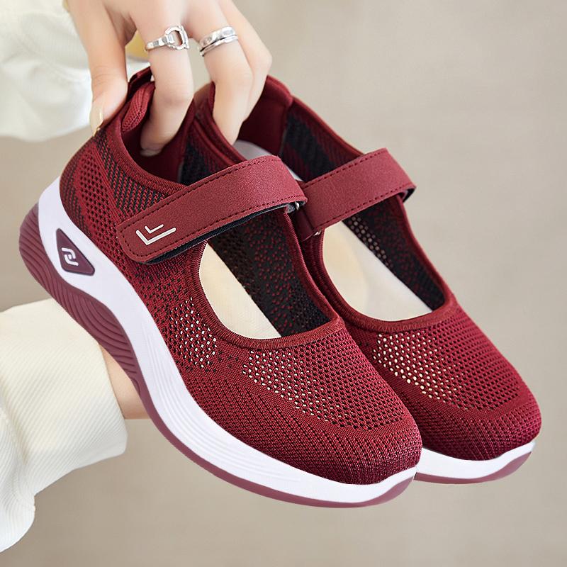 Fashion Women's Shoes Summer Mesh Thick Soled Breathable Walking Platform Tennis Casual Walking Vulcanized Shoes 36-41 Zapatillas Mujer