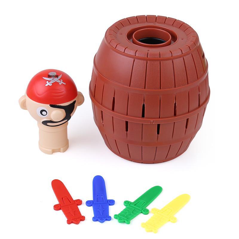 Pirate Barrel Interactive Educational Toy for Kids - Novelty Desktop Game