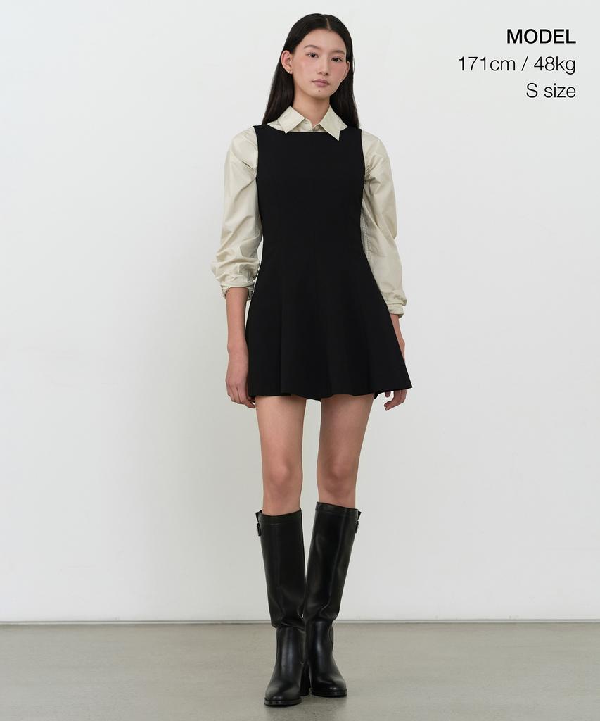 Musinsa Standard Woman Women'S Flare Mini Dress [Black]