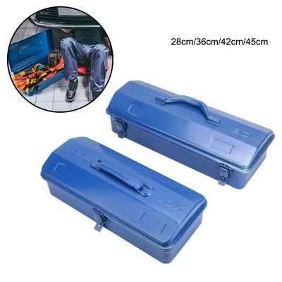 Portable Steel Toolbox with Comfortable Handle for Tools and Accessories