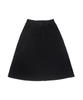 Off Grid Cotton Spandex Belted Long Skirt - Black