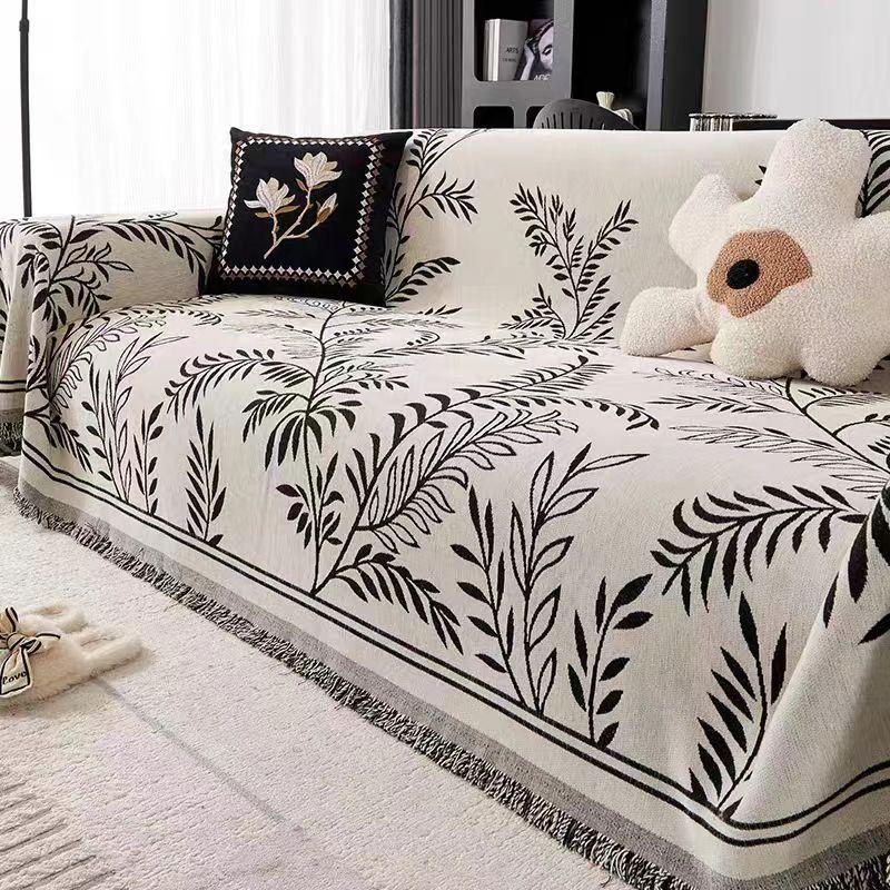 Bohemia Sofa Blanket Chenille Fabric Sofa Covers Four Seasons Universal Tassel Throw Blankets Anti-cat Scratch Towel Protector