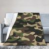 Green And Brown Camo Blanket Soft Aesthetic Plush Bedding Throws For Kids Living Room Flannel Bedspread Bed Cover