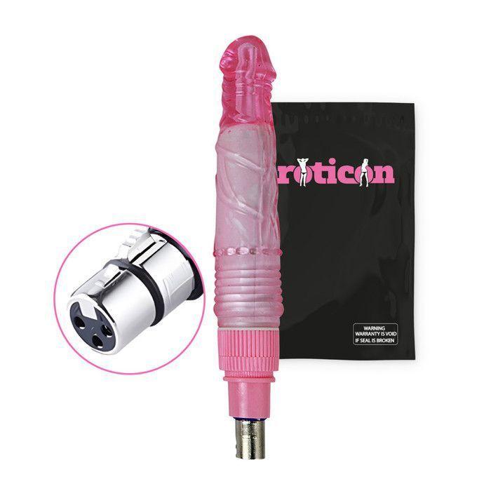 Gode - Eroticon - 19 cm - Rose - Tige froncée - Connecteur 3XLR - Universel
