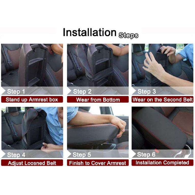 BEERTE Central Console Armrest Box Fit for Honda CRV 2017 2018 2019 2020 2021 2022 Cover Car Armrest Cover Auto Center Console Pad(Black with Black