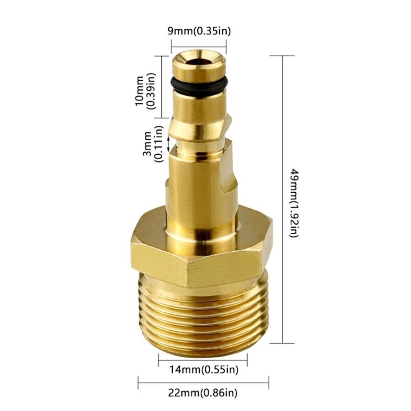 Highly Pressure Washer Hose Connectors Quickly Connect Fittings Adapter Durability Brass for Power Pressure Washer