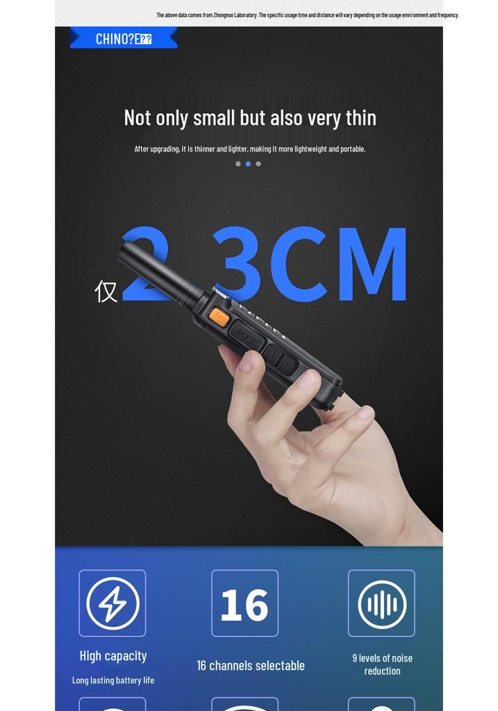 Zhongnuo D008A High-Power 10km Outdoor Walkie-Talkie for Construction and Mountain Use