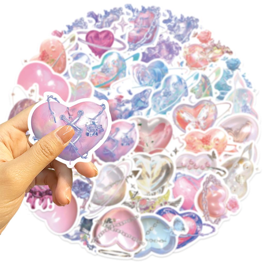 60 INS Crystal Love Graffiti Stickers Decorate Guitar Laptop Suitcase DIY Waterproof