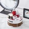 Non-Slip Double Spice Tray Round Rotatable Seasoning Holder 360° Rotating Storage Tray  for Home