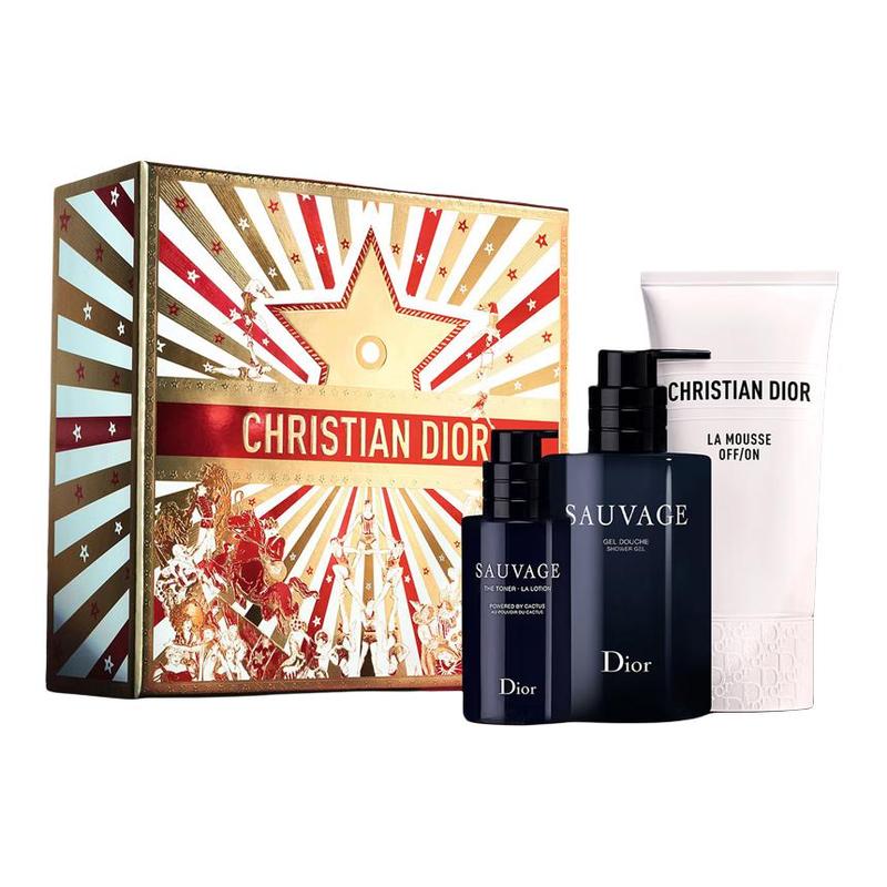 DIOR Skincare Water Lily Cleansing + Wilderness Cleansing + Wilderness Shower Gel Men s Skin Care Set Wish Lucky Limited Gift Box Facial Cleanser красный