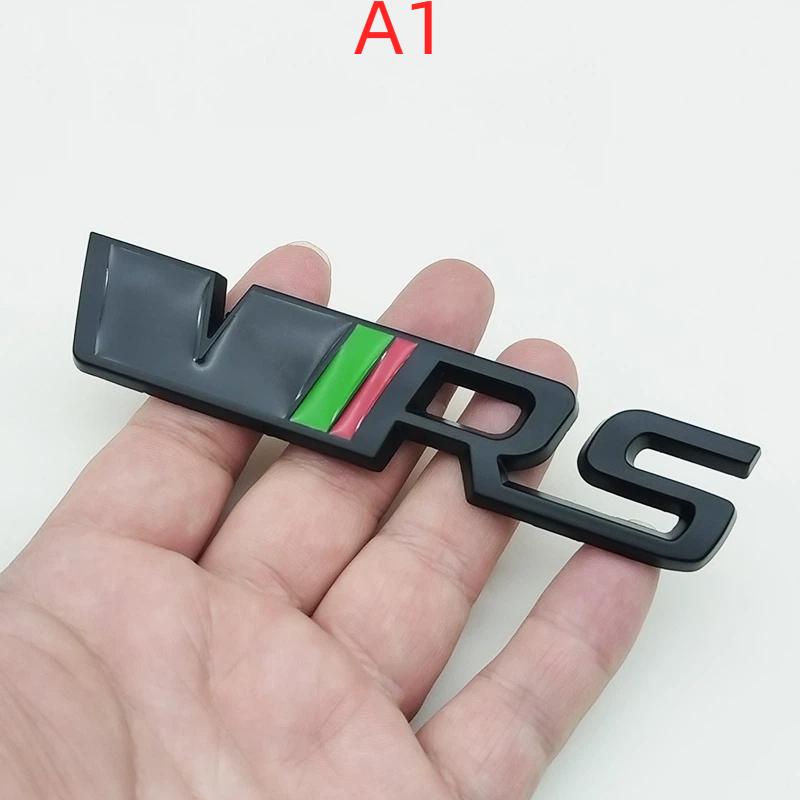 3D Металлическая эмблема логотипа RS VRS на переднюю решетку радиатора автомобиля, значок на заднюю крышку багажника для VRS Octavia 1 2 3 Rapid Kodiaq Karoq Fabia Kamiq Superb A1