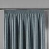 Velvi Curtain with Gathering Tape Velveteen Blue Smooth 140x250