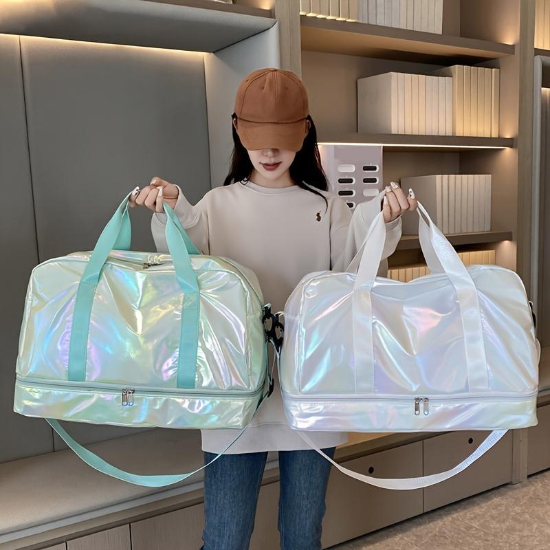 Large Capacity Multifunctional Casual Travel Duffel Bag, Lightweight Nylon Weekender Tote for Gym, Sports, Overnight Trips