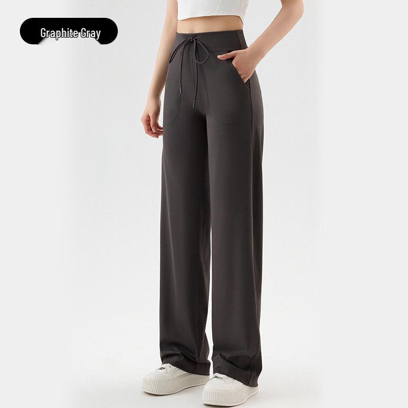 Women s High Waist Elastic Straight Leg Shark Pants - 2026 Spring Collection Small