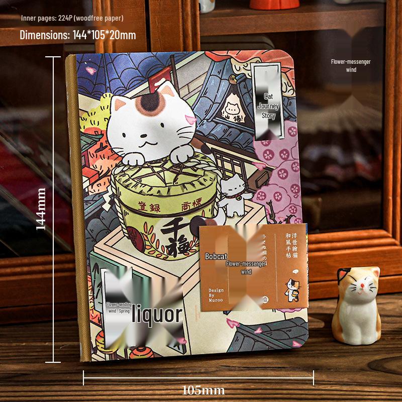 Mu Ran Backpack: Cute Meow Star Diary - Illustrated Travel Story & Student Planner Notebook