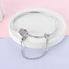 925 Silver Original Snake Chain Clasp Bead Bracelets Fit Charms DIY Jewelry For Women