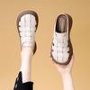 Fashion Slippers Women Summer Cover Toe Luxury Slides Fretwork Heels Shoes Loafers Big Size Designer Rome Scandals Fashion Loafers Shoes