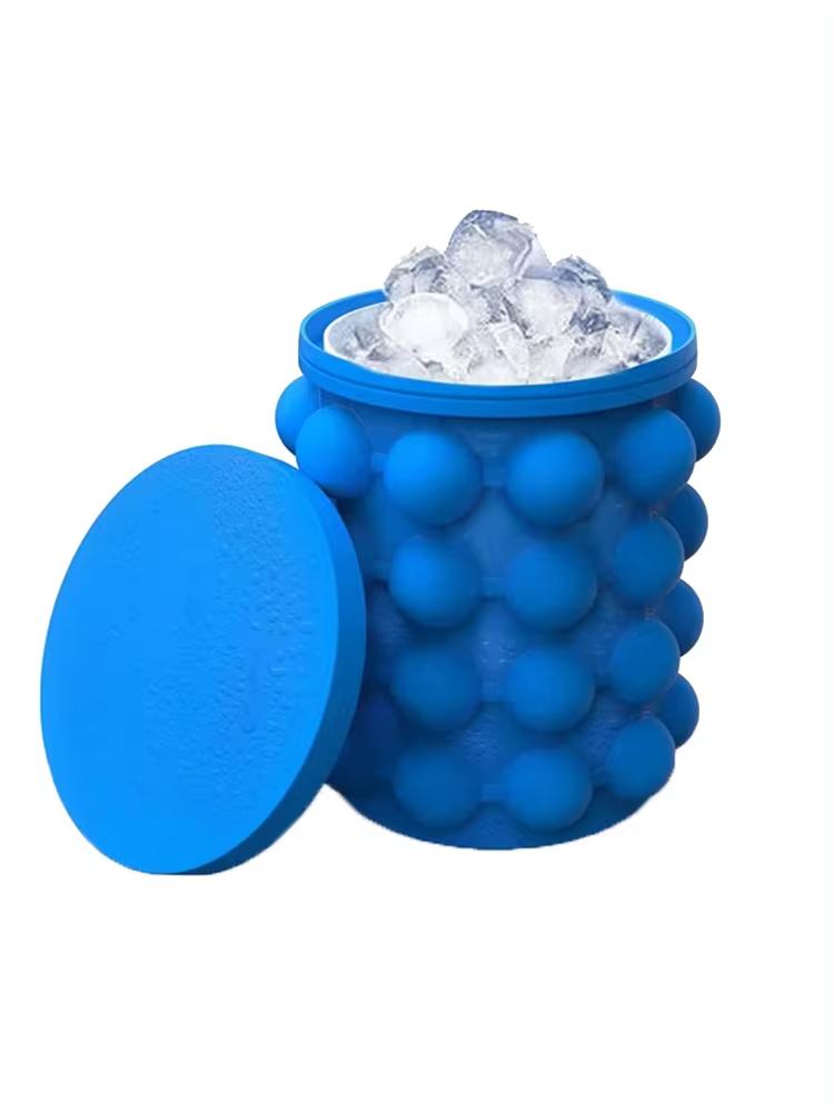 

1/2/3 шт. Форма для кубиков льда Поддон для льда Большое силиконовое ведро для льда 2-в-1 Устройство для приготовления кубиков льда Круглое портативное Подходит для летнего напитка Виски