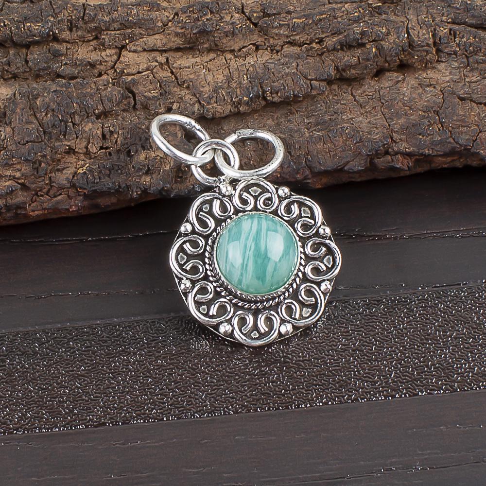 Amazonite Gemstone Jewelry, Handmade Boho Pendant, Beautiful Silver Pendant, Amazonite Silver Jewelry Gift For Sister