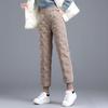 Women's Winter High-Waisted White Duck Down Harem Trousers