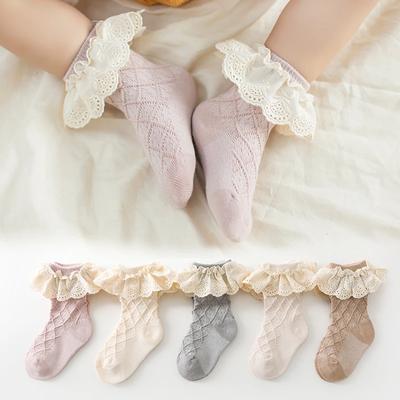 Mode Baby Meisjes Sokken met Ruches en Kantdecoratie Katoenen Enkelsokken 0-3 Jaar Baby Meisjes Sokken