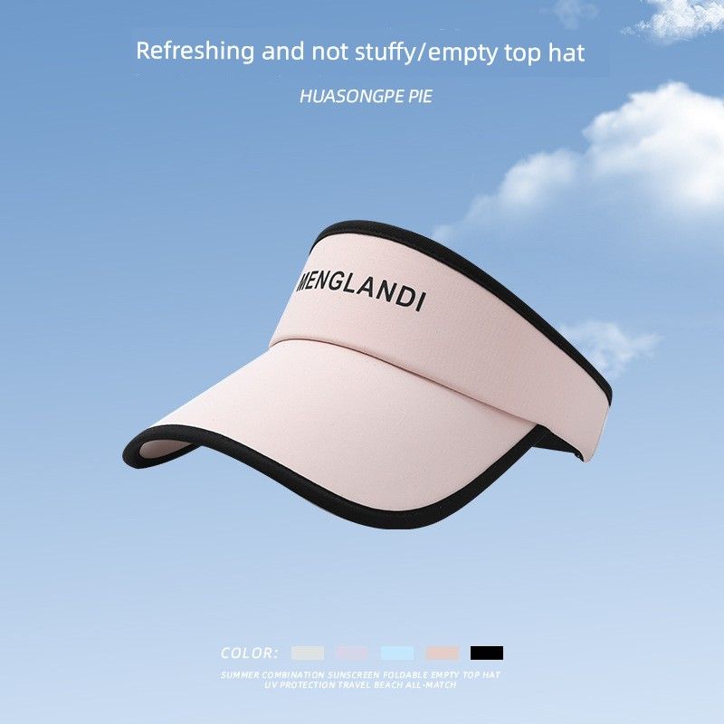 

UV-Proof Sports Running Cool Feeling Topless Hat Women s Summer Outdoor Beach Sun Protection Face-Showing Small Peak Cap Sun Hat C2211MENG Ice Silk empty top cap FFS M(56-58cm)