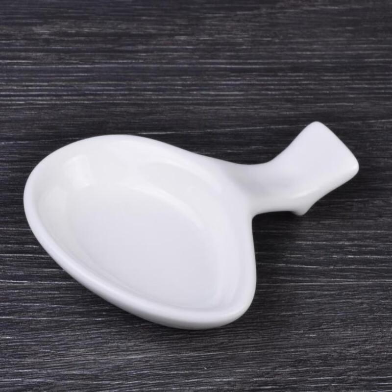 Pure White Ceramic Chopstick & Spoon Rest
