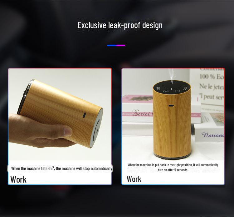 Kreativer Aromadiffusor mit Holzmaserung für Büro, Auto oder Zuhause