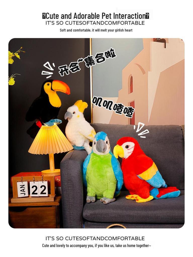 Macaw Plush Toy Figurine: Children's Day & Birthday Gift for Girls