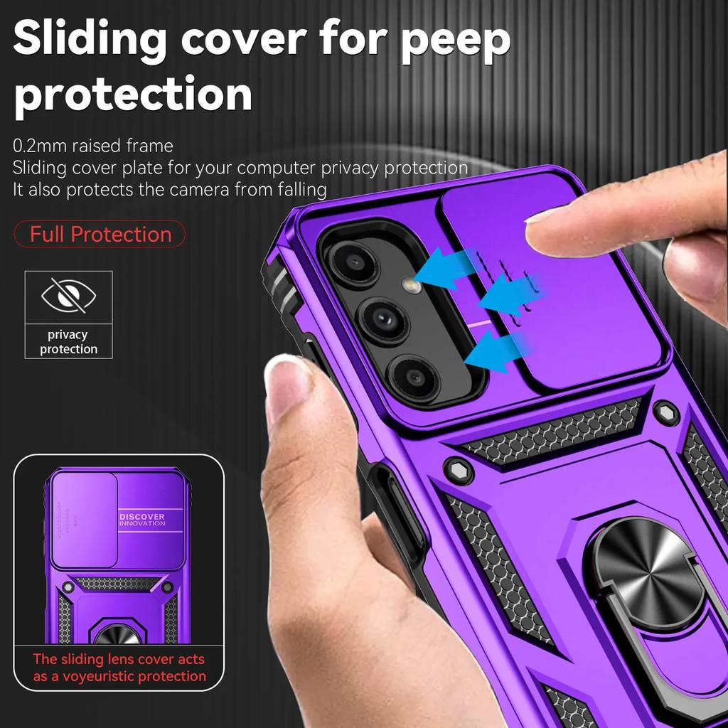 Ringhalter-Hülle für Samsung Galaxy A12 M13 A14 A21S A22 A23 A24 A32 A33 A52 A53 A54 A72 A73 A03 CORE Airbags Stoßfeste Schale Armor Cover