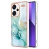 For Xiaomi Redmi Note 13 Pro+ 5G TPU Case with IMD Marble Pattern Electroplated Back Cover