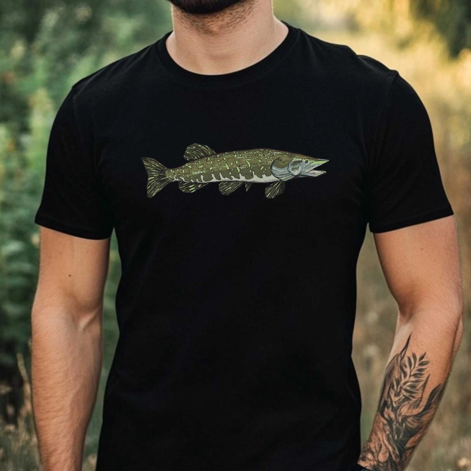 T-Shirt Herren Hecht Motiv Baumwolle Größe XS bis 5XL XXXXL