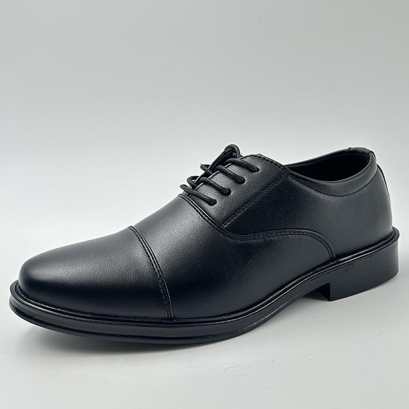 

New three-joint formal leather shoes men s mesh business casual leather shoes leather foot lace-up wedding shoes men 46 чёрный