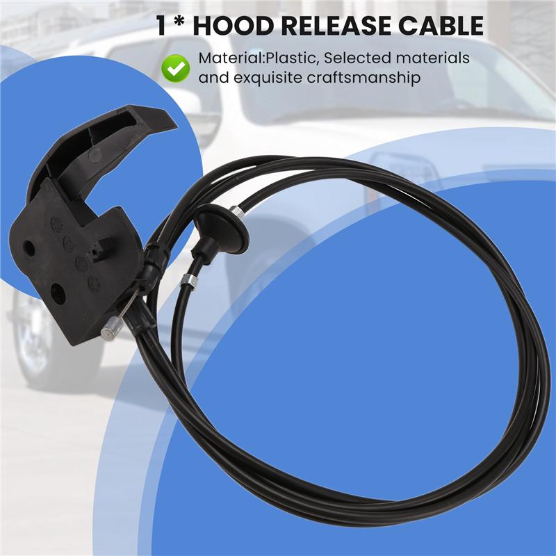 B08A-Hood Release Cable 912-176 20968782 15861818 For Cadillac Escalade Avalanche Hybrid GMC чёрный