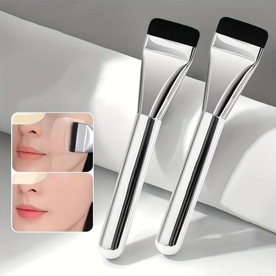 Make-up-Pinsel mit flachem Kopf, Concealer, Make-up-Pinsel für flüssige Foundation, weicher und hautfreundlicher, multifunktionaler, praktischer, ultradünner, nahtloser Make-up-Pinsel